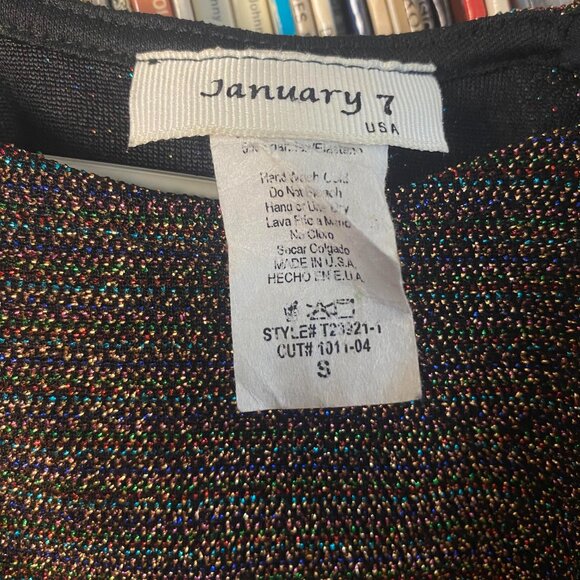 Vintage January 7 Multicolor Tank Top Women's Small USA Made - Picture 6 of 9